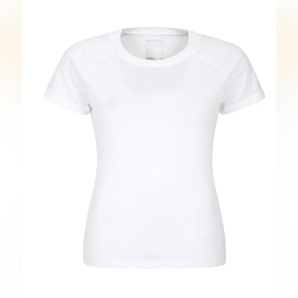 🆕Mountain Warehouse Snow Women’s Size 8 White Thermal Short Sleeve Top ❄️ - Picture 1 of 3